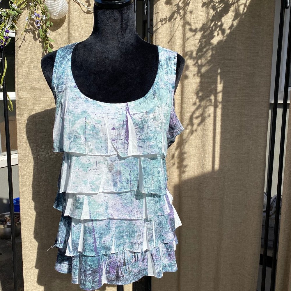 Coldwater Creek multi color layered Tank~1X